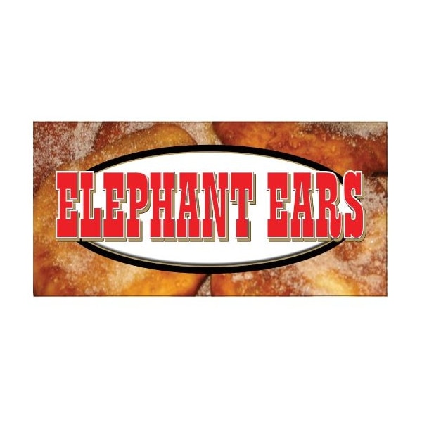 ELEPHANT EARS DECAL sticker concessions ear supplies stand cart trailer, D-48 Elephant Ears